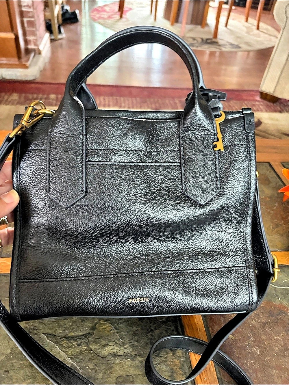Fossil Black Satchel